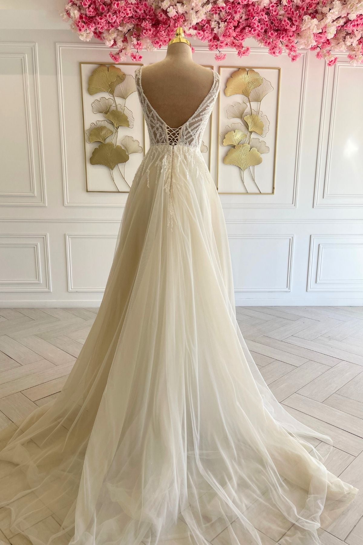 Liquidation robe de mariée bohème