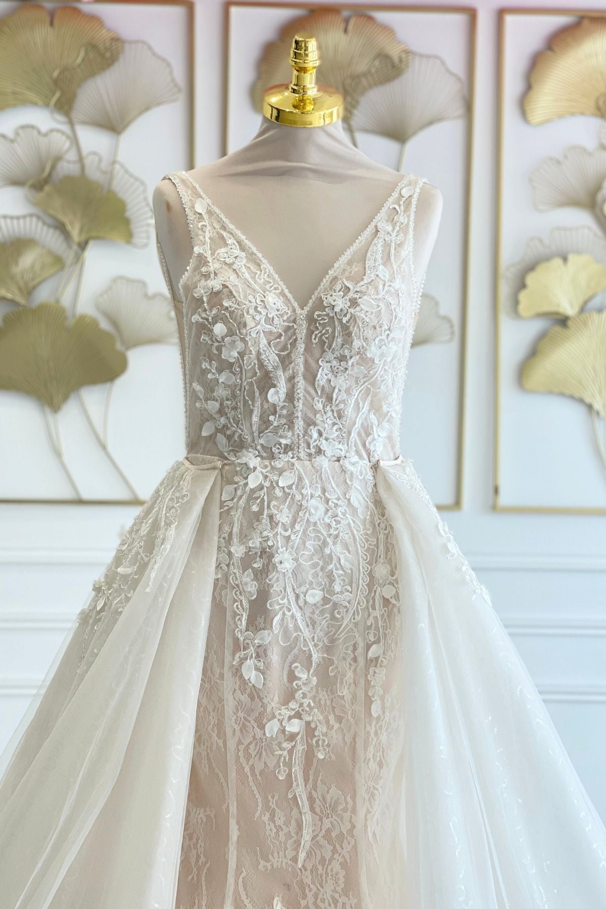 Liquidation robe de mariée sirène traine detachable