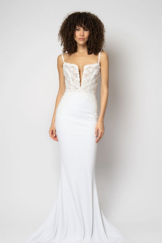 Shay  robe de mariée simple , robe de mariée civil