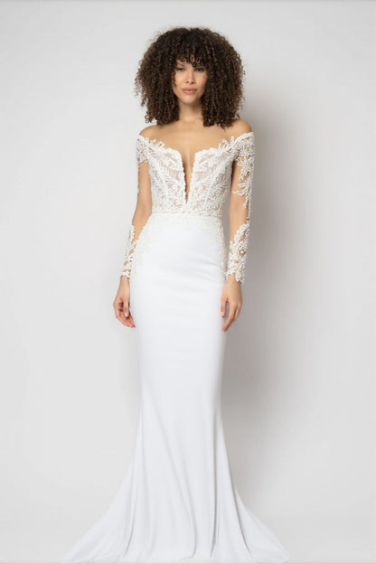 Shay  robe de mariée simple , robe de mariée civil
