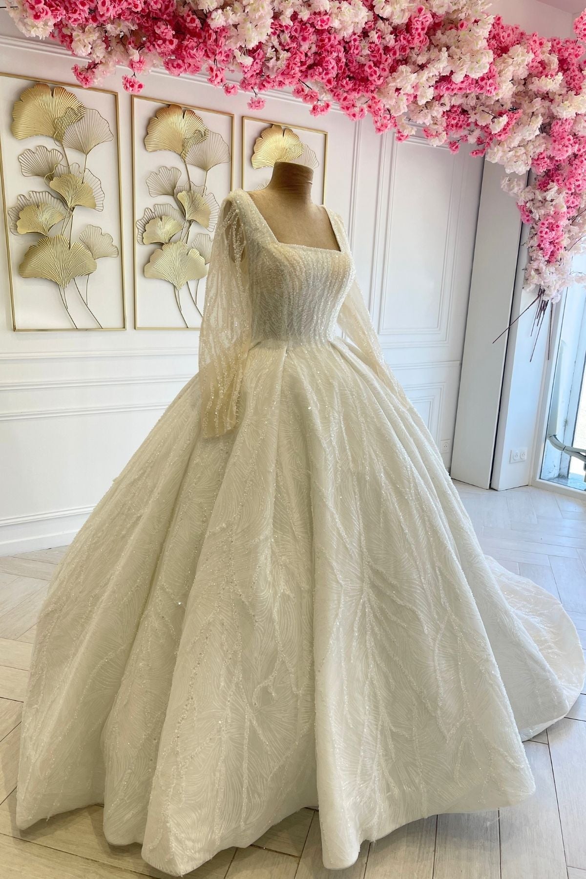 Liquidation Robe de mariée princesse perlée