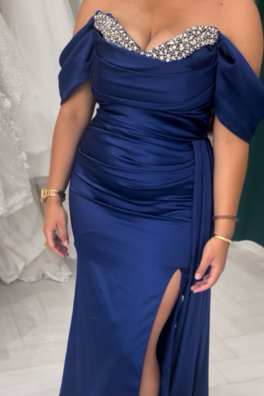 Liquidation robe de soirée bleu roi