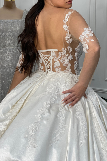 Liquidation robe de mariée satin