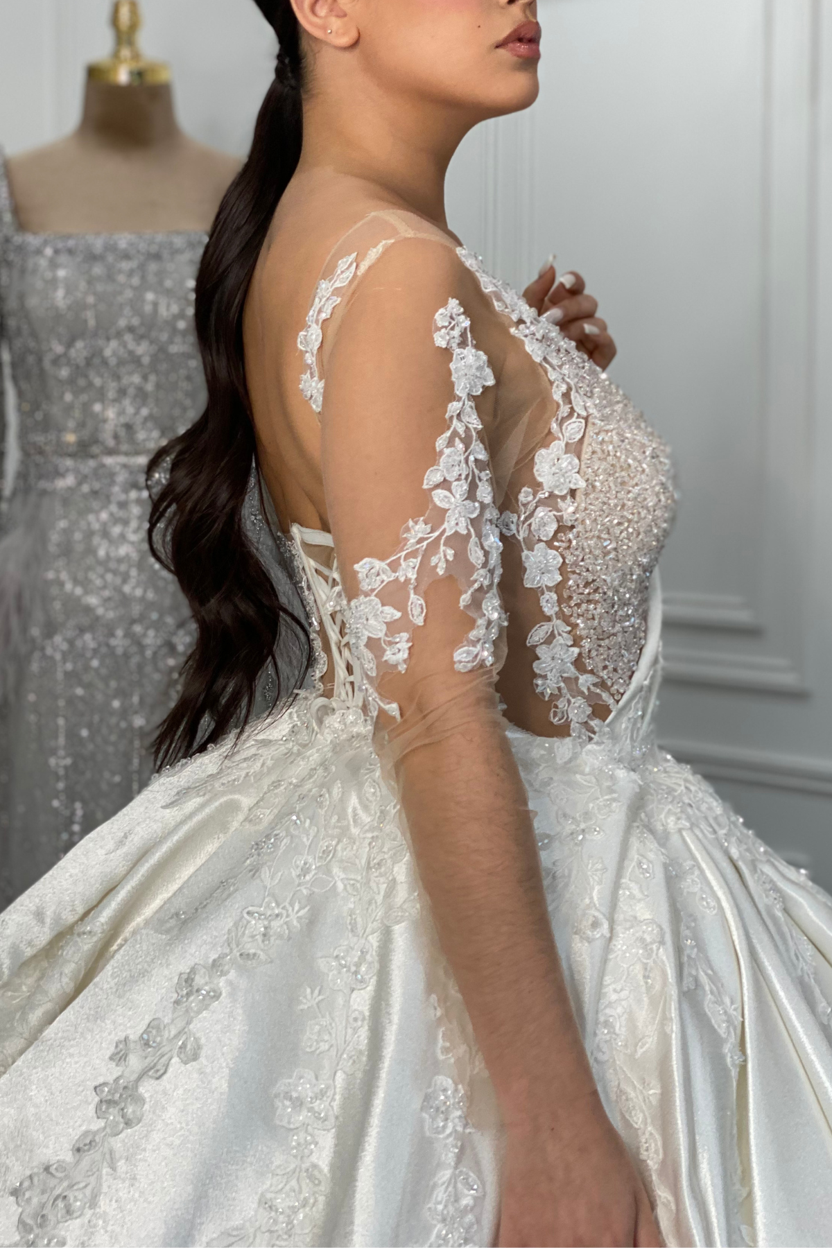 Liquidation robe de mariée satin