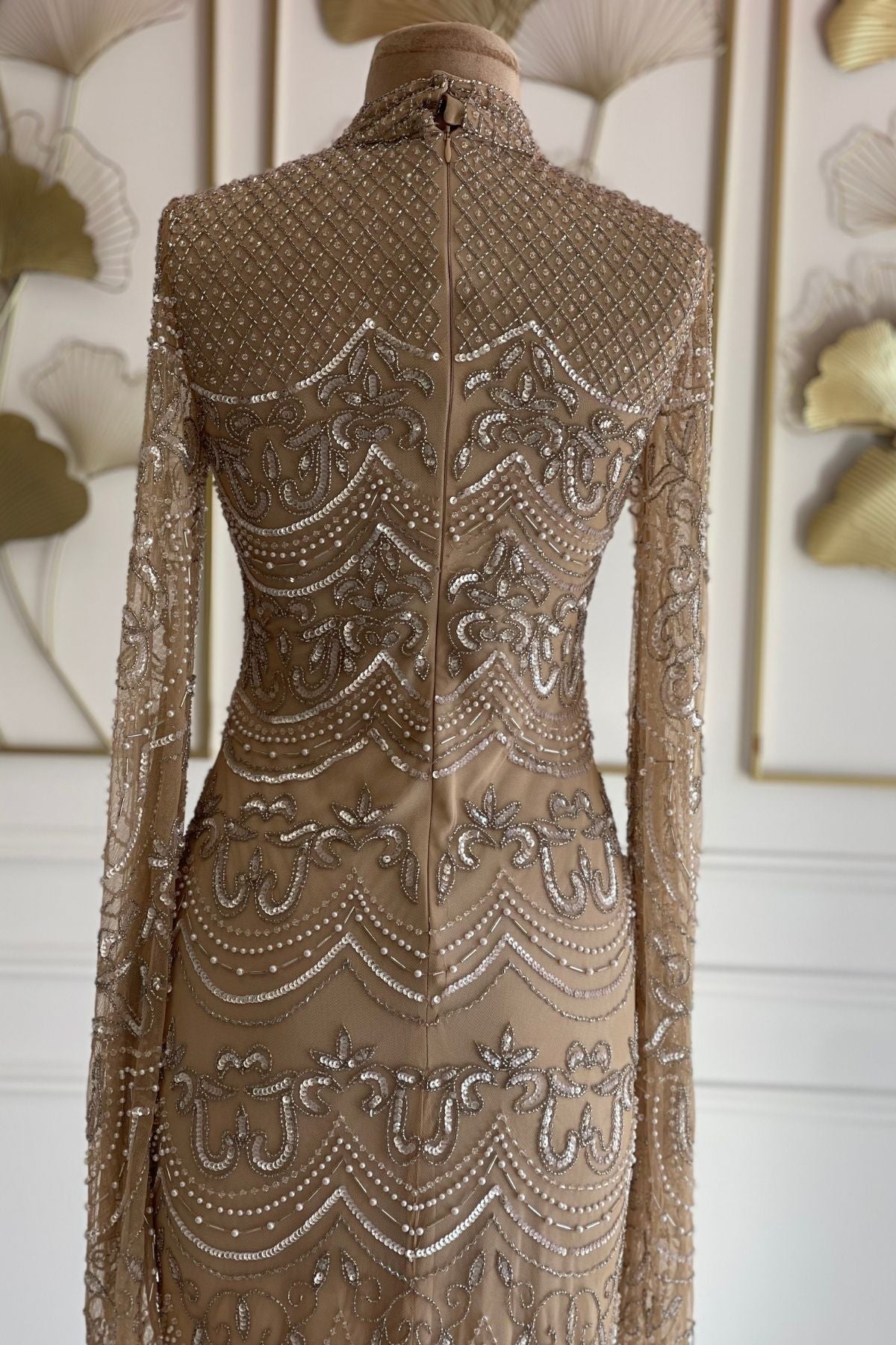 Liquidation Robe de soirée perlée