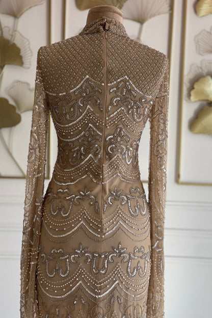 Liquidation Robe de soirée perlée