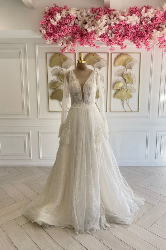 Liquidation robe de mariée bohème