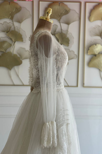 Liquidation robe de mariée bohème