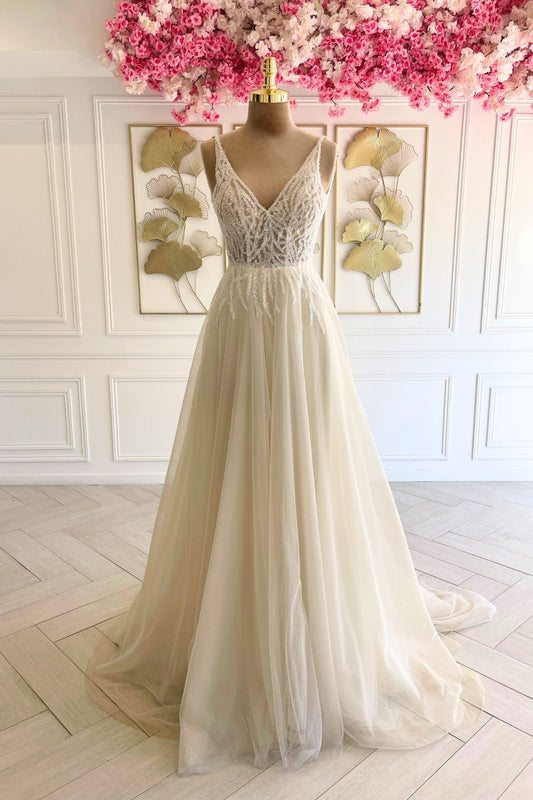 Liquidation robe de mariée bohème