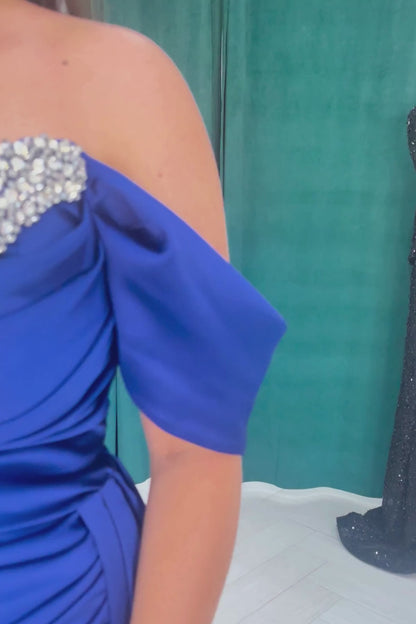 Liquidation robe de soirée bleu roi