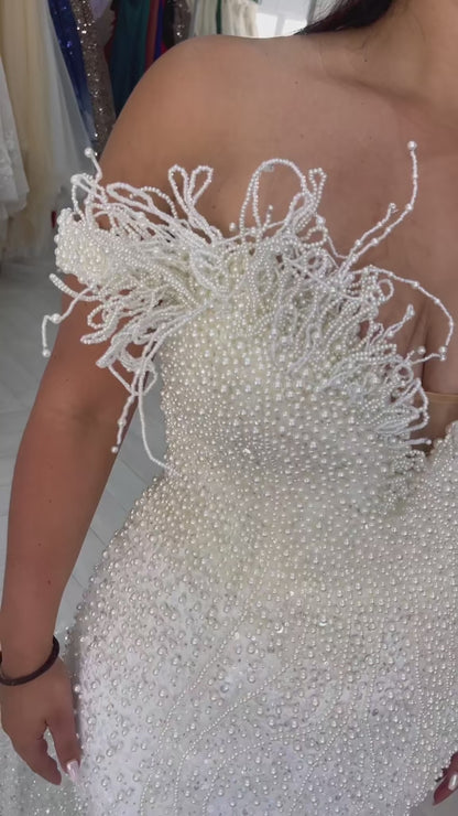 Liquidation robe de mariée sirène 2 en 1