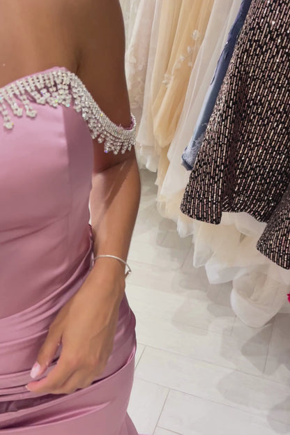 Liquidation robe de soirée rose